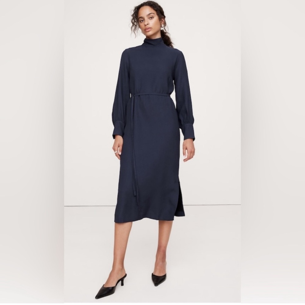 Banana Republic Navy Midi Dress